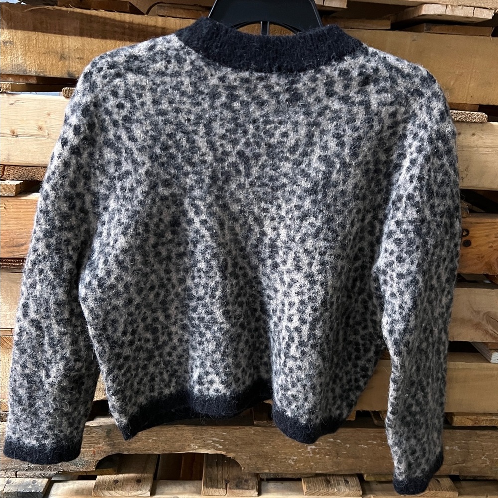 Stockholm Atelier & Other Stories crop sweater leopard prinT